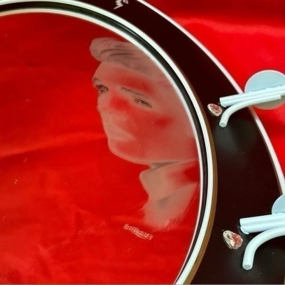 Elvis Presley Black and Silver Oval Wall Mirror
